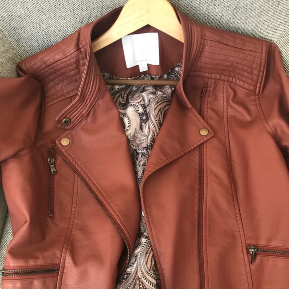 Anthropologie Jackets & Blazers - Vegan leather moto jacket. Like new.